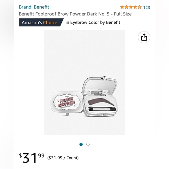 ❌SOLD❌NEW Benefit brow powder, unused - Picture 2 of 6